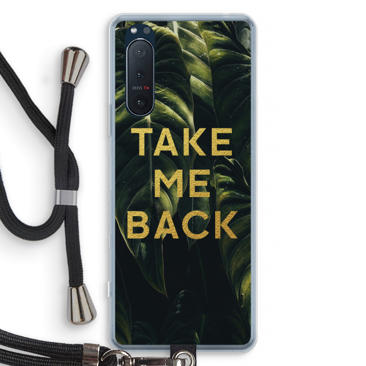 Take me back: Sony Xperia 5 II Transparant Hoesje met koord
