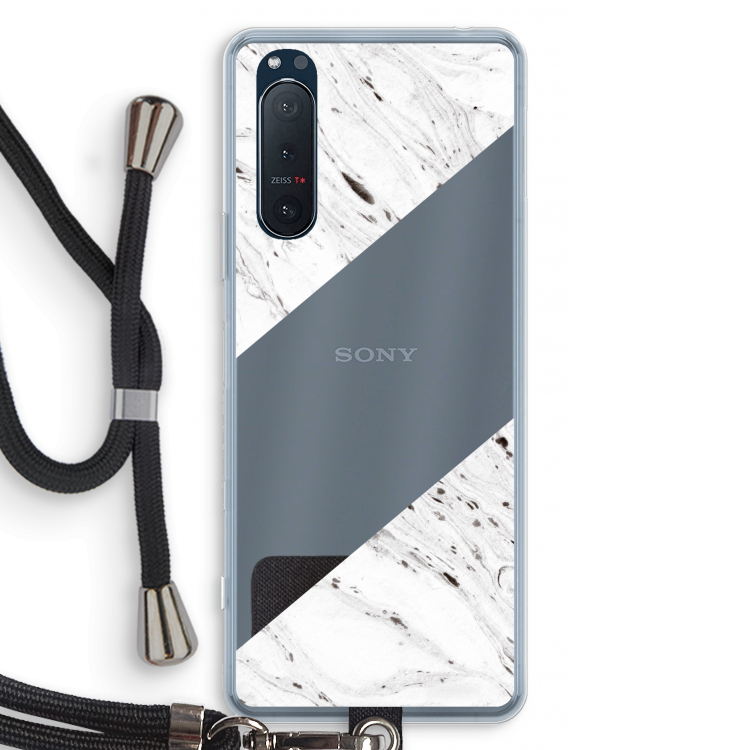 Biggest stripe: Sony Xperia 5 II Transparant Hoesje met koord