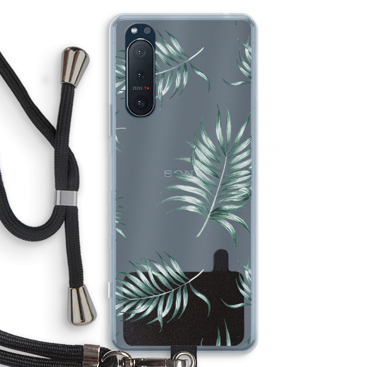 Simple leaves: Sony Xperia 5 II Transparant Hoesje met koord