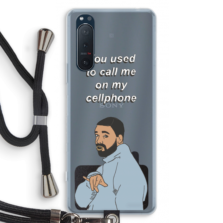 Hotline bling: Sony Xperia 5 II Transparant Hoesje met koord