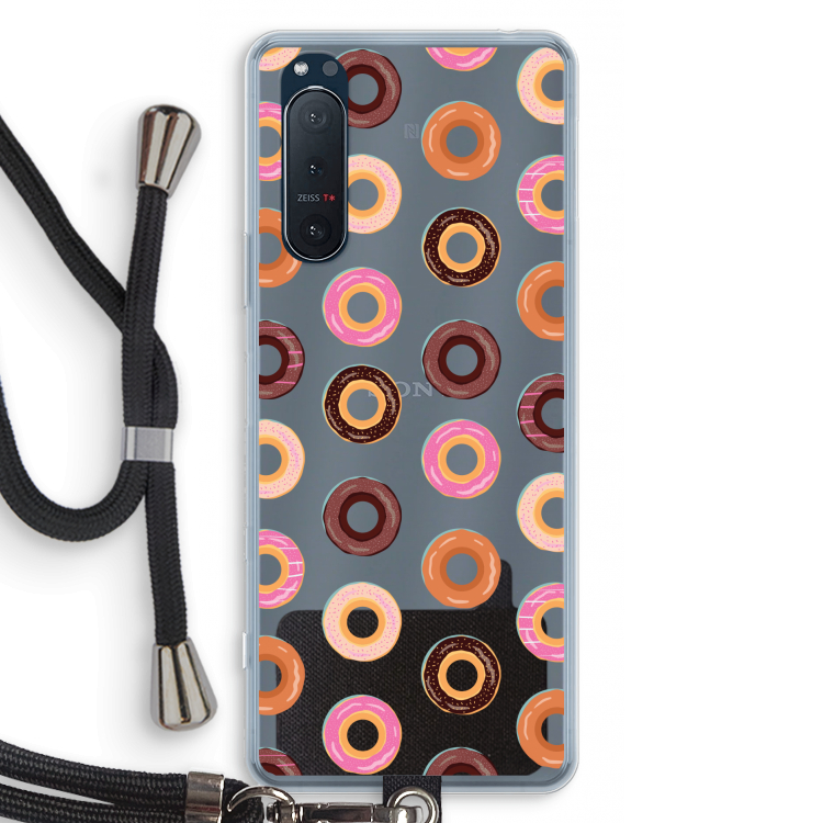 Donuts: Sony Xperia 5 II Transparant Hoesje met koord