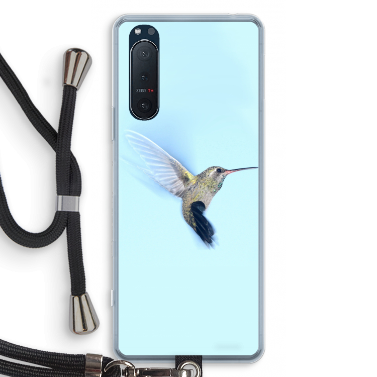 Kolibri: Sony Xperia 5 II Transparant Hoesje met koord