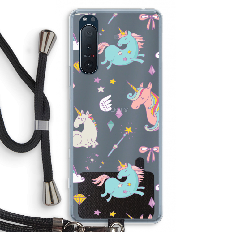 Fantasiewereld: Sony Xperia 5 II Transparant Hoesje met koord