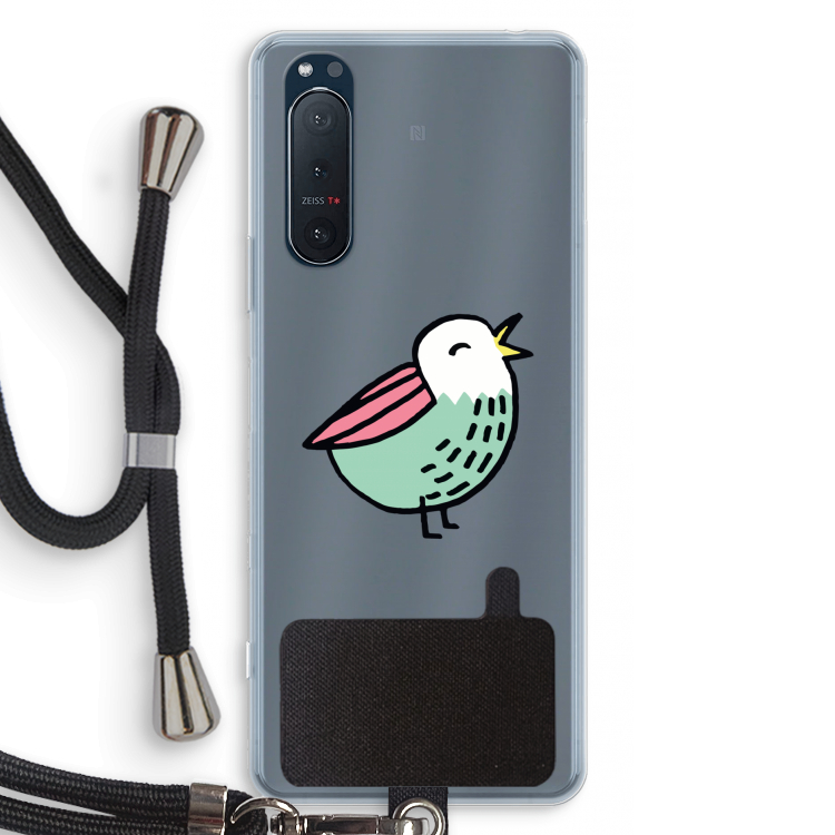 Birdy: Sony Xperia 5 II Transparant Hoesje met koord