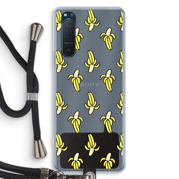 Bananas: Sony Xperia 5 II Transparant Hoesje met koord