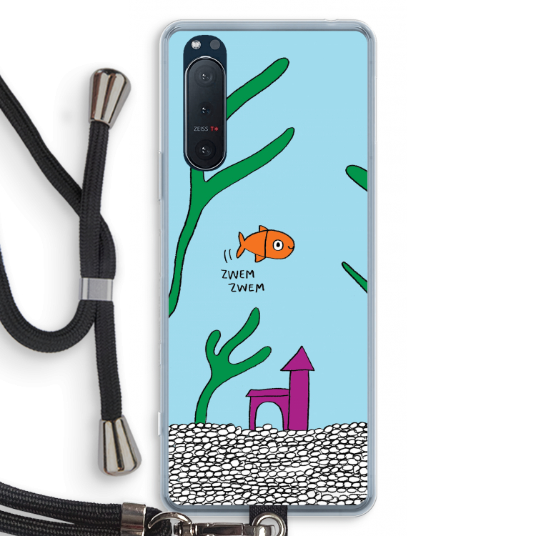 Aquarium: Sony Xperia 5 II Transparant Hoesje met koord