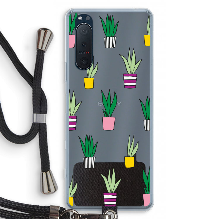 Sanseveria: Sony Xperia 5 II Transparant Hoesje met koord