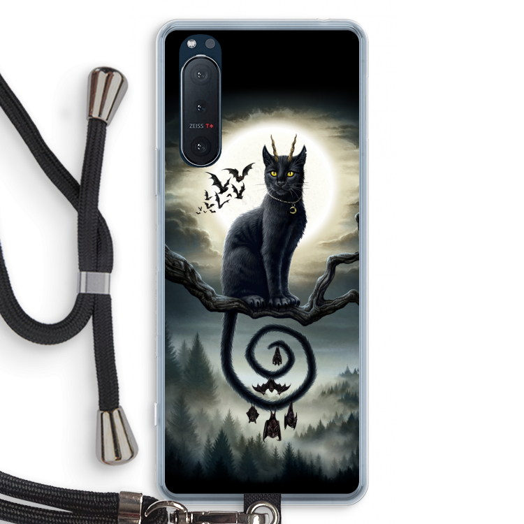 Moonlight Companions: Sony Xperia 5 II Transparant Hoesje met koord