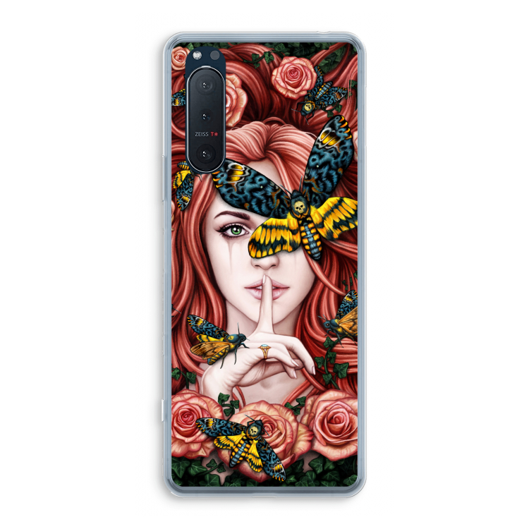 Lady Moth: Sony Xperia 5 II Transparant Hoesje