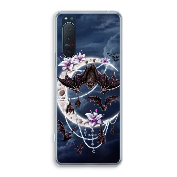 Vleermuizen Maan: Sony Xperia 5 II Transparant Hoesje
