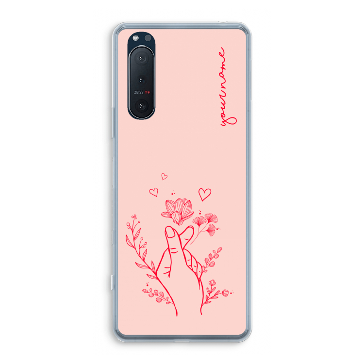 Giving Flowers: Sony Xperia 5 II Transparant Hoesje