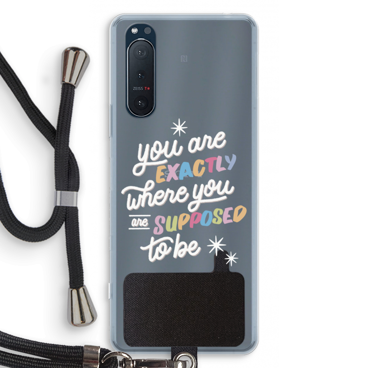 Right Place: Sony Xperia 5 II Transparant Hoesje met koord