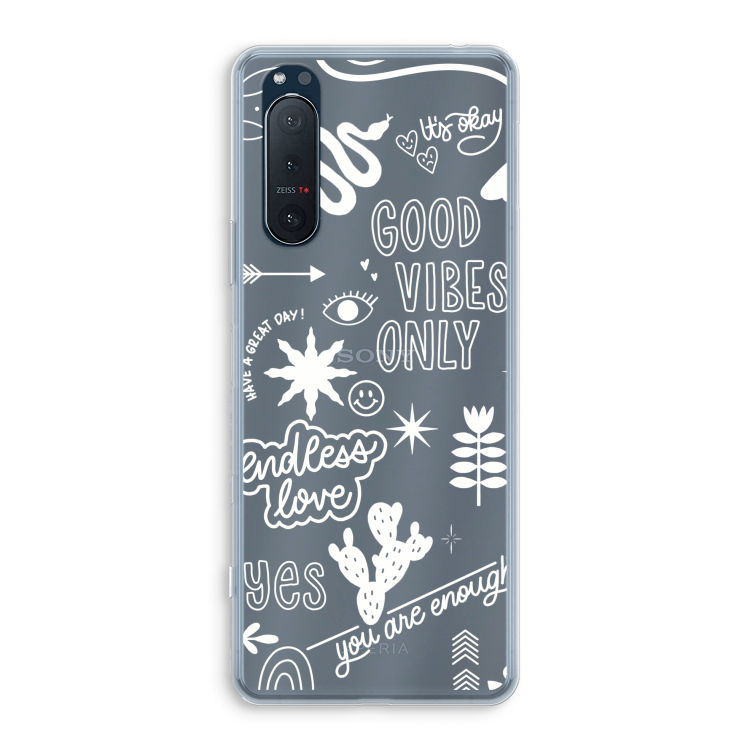 Good vibes: Sony Xperia 5 II Transparant Hoesje