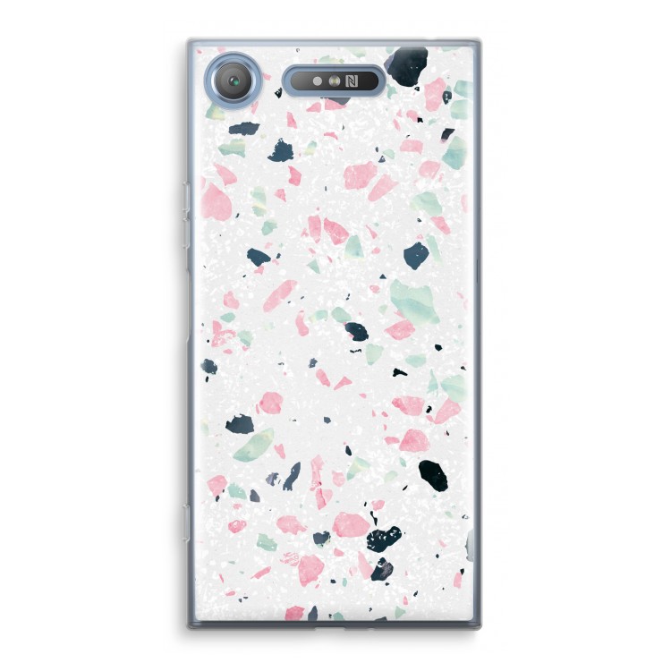 Terrazzo N°3: Sony Xperia XZ1 Transparant Hoesje