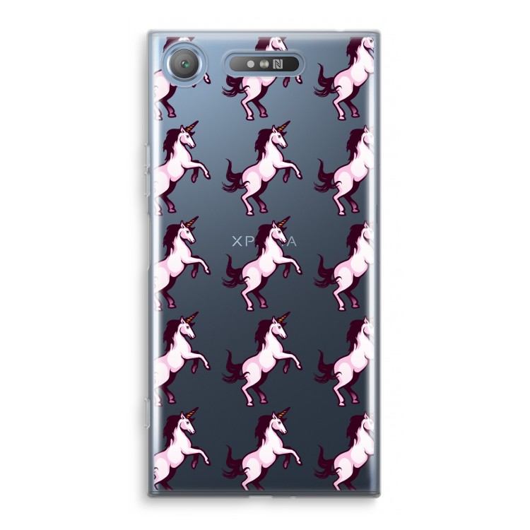 Musketon Unicorn: Sony Xperia XZ1 Transparant Hoesje