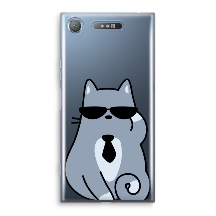 Cool cat: Sony Xperia XZ1 Transparant Hoesje