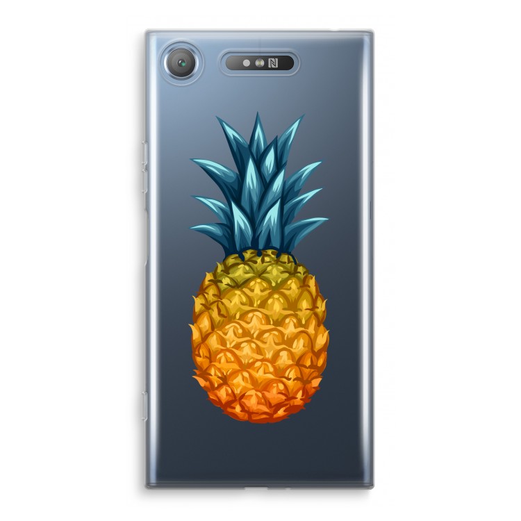 Grote ananas: Sony Xperia XZ1 Transparant Hoesje