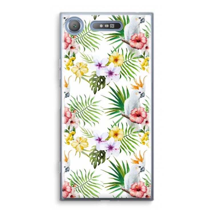 Gele kuif: Sony Xperia XZ1 Transparant Hoesje