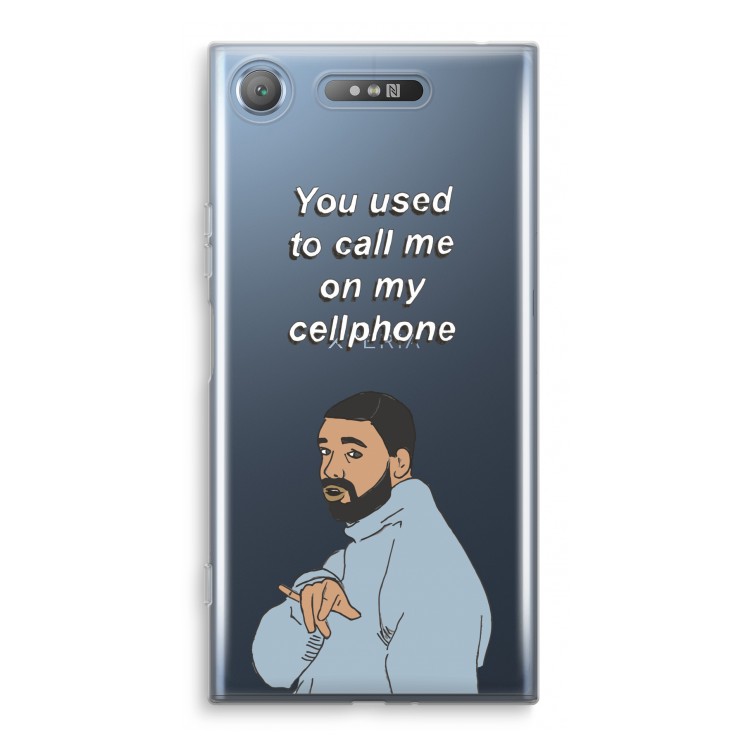 Hotline bling: Sony Xperia XZ1 Transparant Hoesje