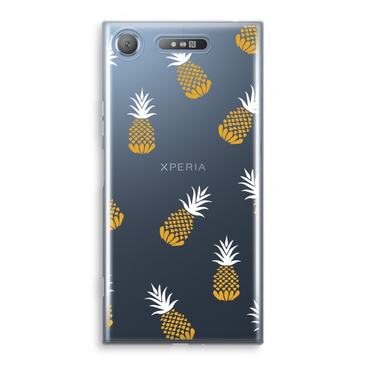 Ananasjes: Sony Xperia XZ1 Transparant Hoesje