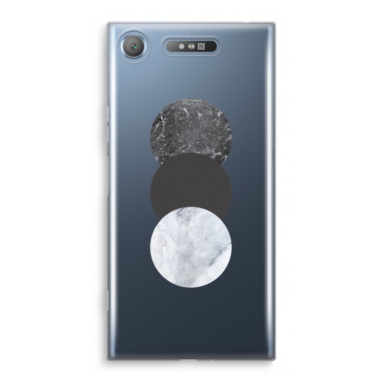 Marmeren cirkels: Sony Xperia XZ1 Transparant Hoesje