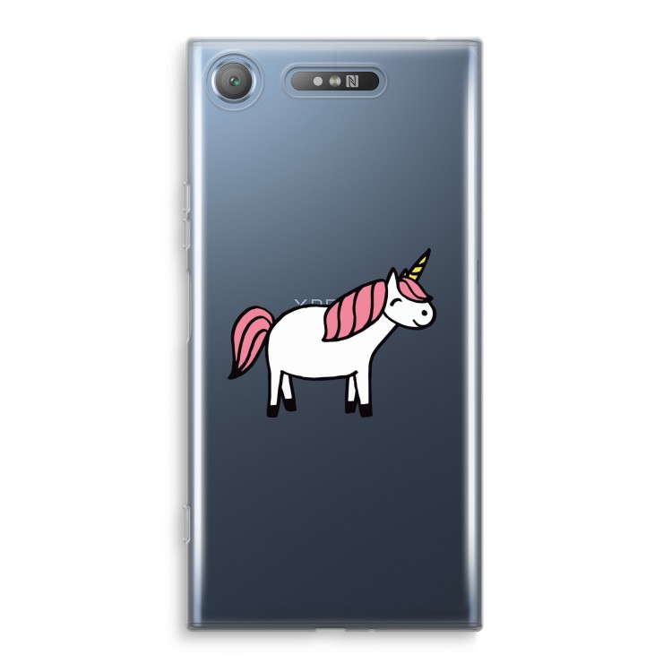 Eenhoorn: Sony Xperia XZ1 Transparant Hoesje