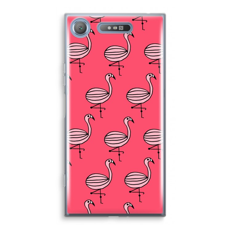 Flamingo: Sony Xperia XZ1 Transparant Hoesje