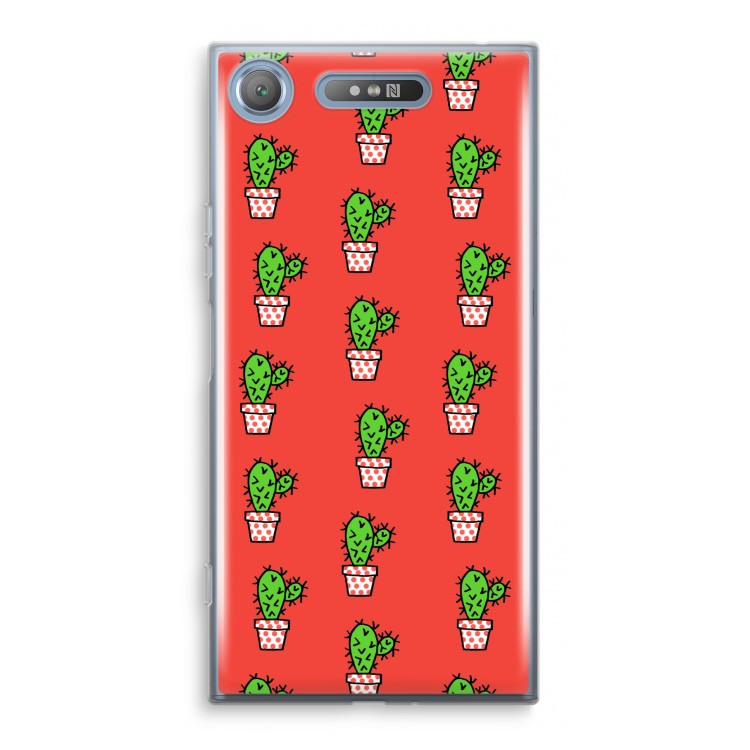Mini cactus: Sony Xperia XZ1 Transparant Hoesje