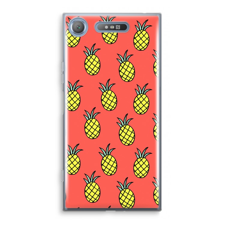 Ananas: Sony Xperia XZ1 Transparant Hoesje