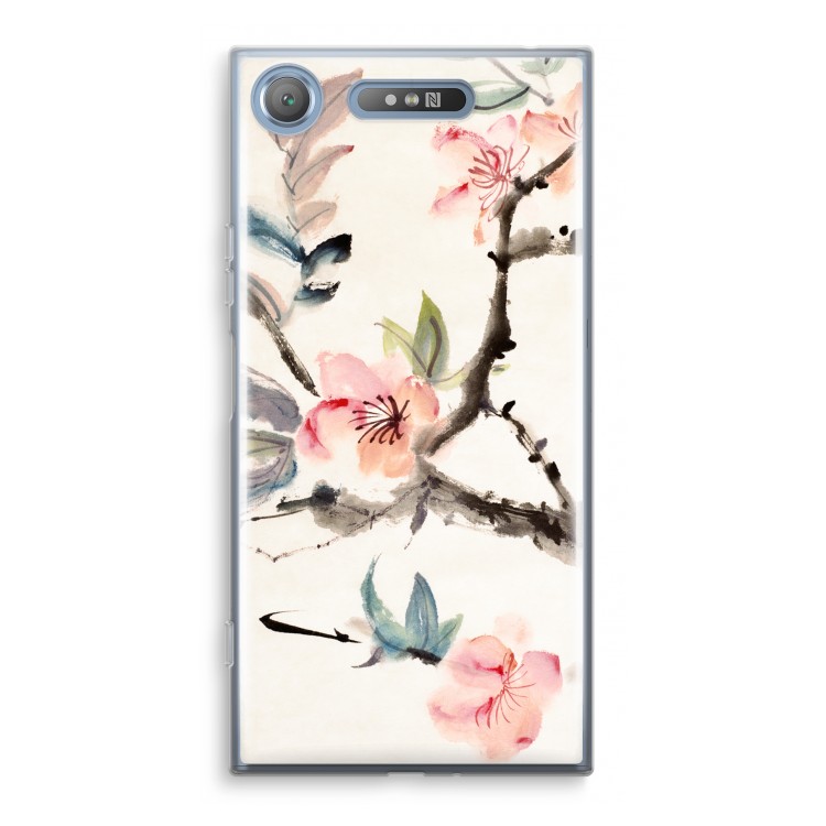 Japanse bloemen: Sony Xperia XZ1 Transparant Hoesje