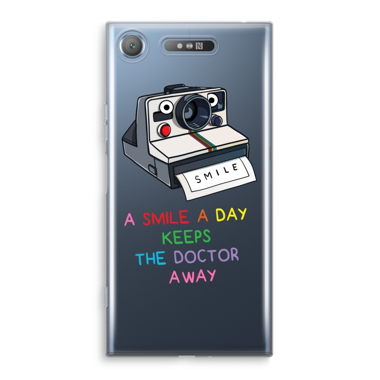 Smile: Sony Xperia XZ1 Transparant Hoesje