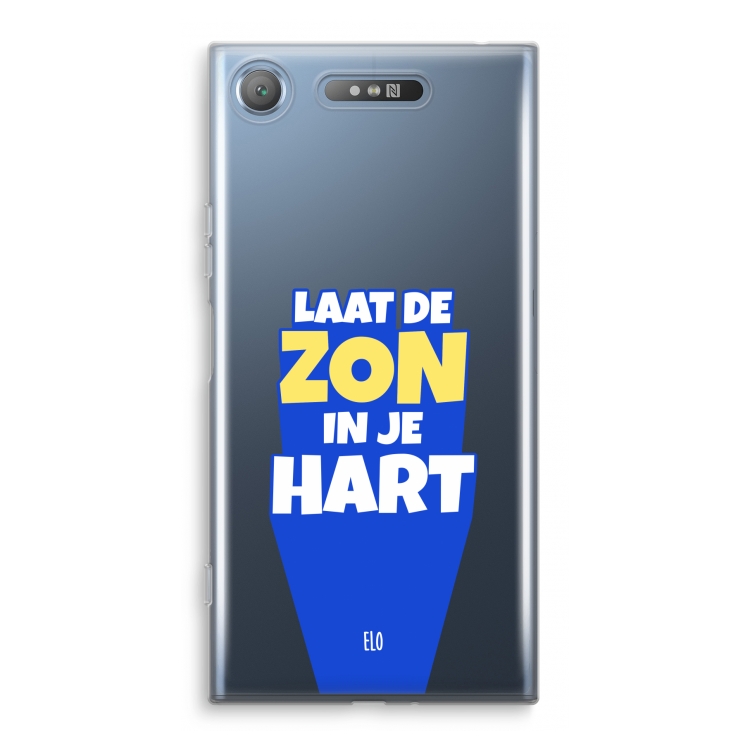 Laat de zon in je hart: Sony Xperia XZ1 Transparant Hoesje