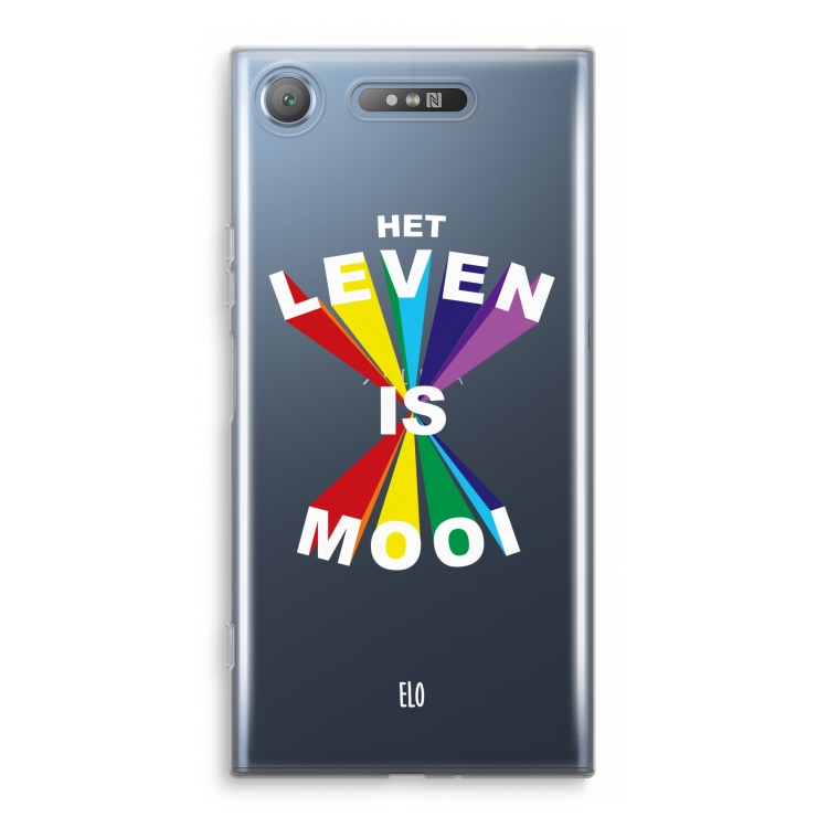 Het Leven Is Mooi: Sony Xperia XZ1 Transparant Hoesje