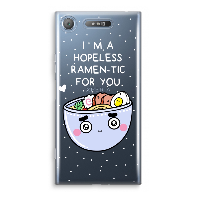 I'm A Hopeless Ramen-Tic For You: Sony Xperia XZ1 Transparant Hoesje