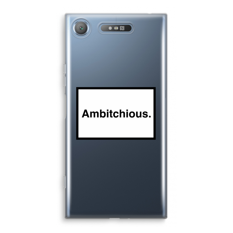 Ambitchious: Sony Xperia XZ1 Transparant Hoesje