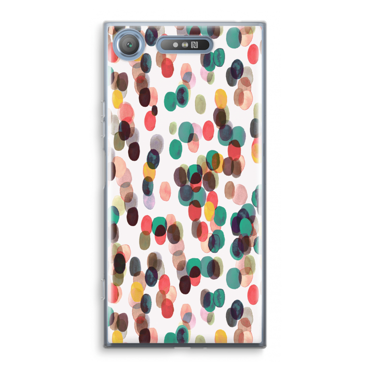 Tropical Dots: Sony Xperia XZ1 Transparant Hoesje