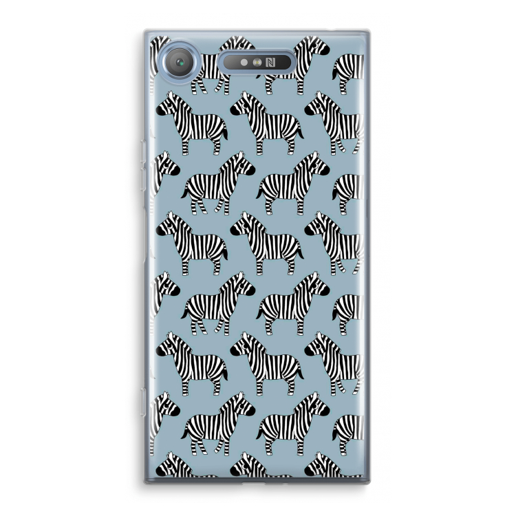 Zebra: Sony Xperia XZ1 Transparant Hoesje