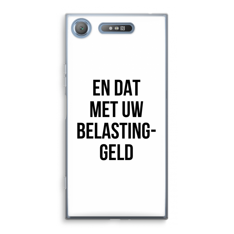 Belastinggeld: Sony Xperia XZ1 Transparant Hoesje