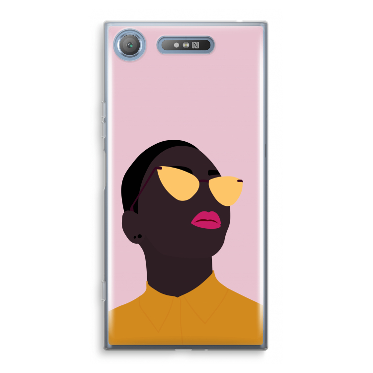 Yellow glasses: Sony Xperia XZ1 Transparant Hoesje