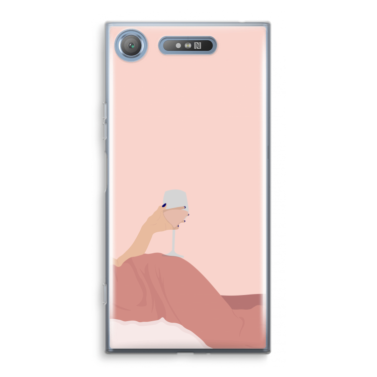 Wine: Sony Xperia XZ1 Transparant Hoesje