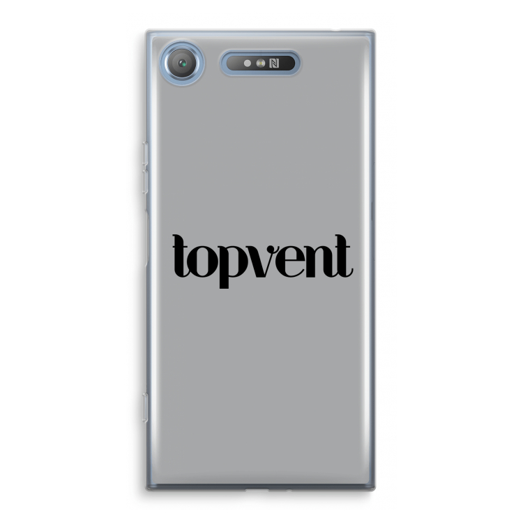 Topvent Grijs Zwart: Sony Xperia XZ1 Transparant Hoesje