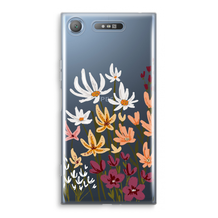 Painted wildflowers: Sony Xperia XZ1 Transparant Hoesje