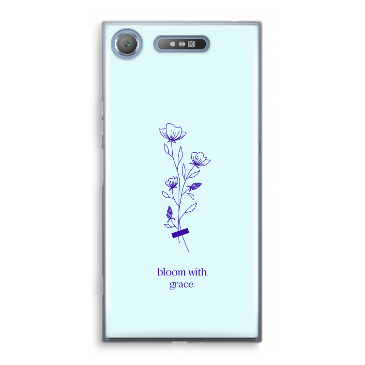 Bloom with grace: Sony Xperia XZ1 Transparant Hoesje