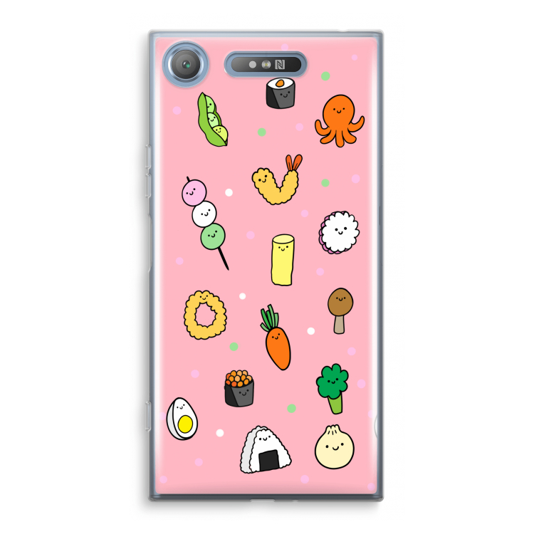 Happy bento friends: Sony Xperia XZ1 Transparant Hoesje