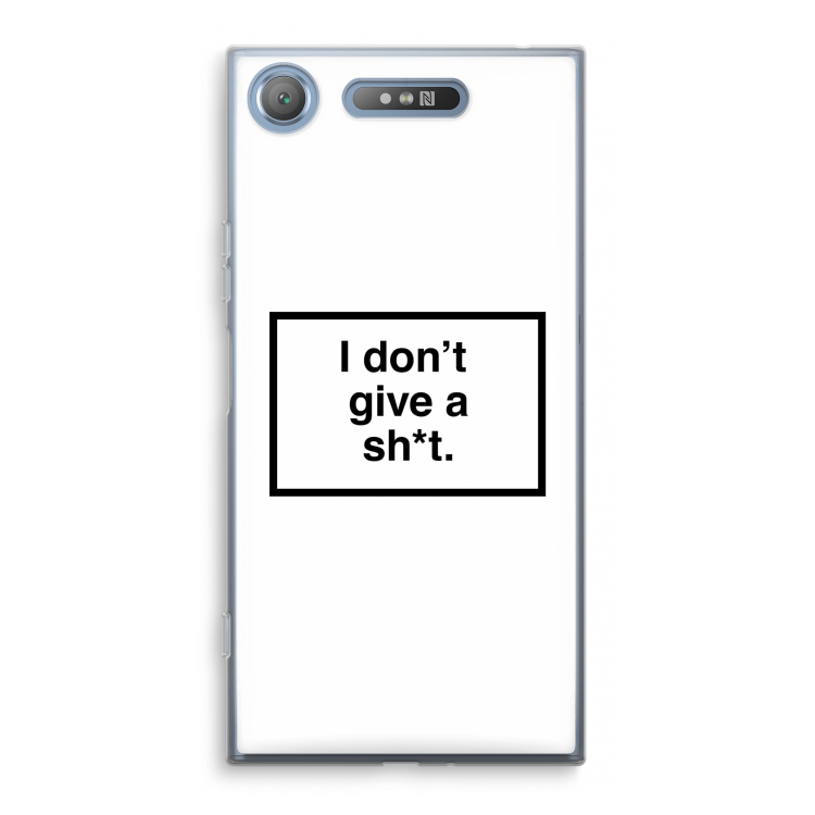 Don't give a shit: Sony Xperia XZ1 Transparant Hoesje