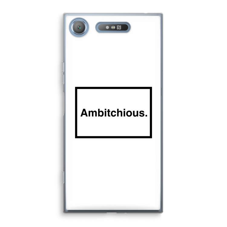 Ambitchious: Sony Xperia XZ1 Transparant Hoesje