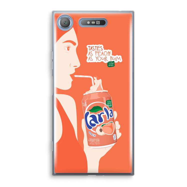 Peach please!: Sony Xperia XZ1 Transparant Hoesje