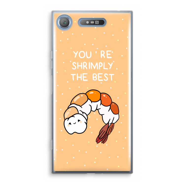 You're Shrimply The Best: Sony Xperia XZ1 Transparant Hoesje