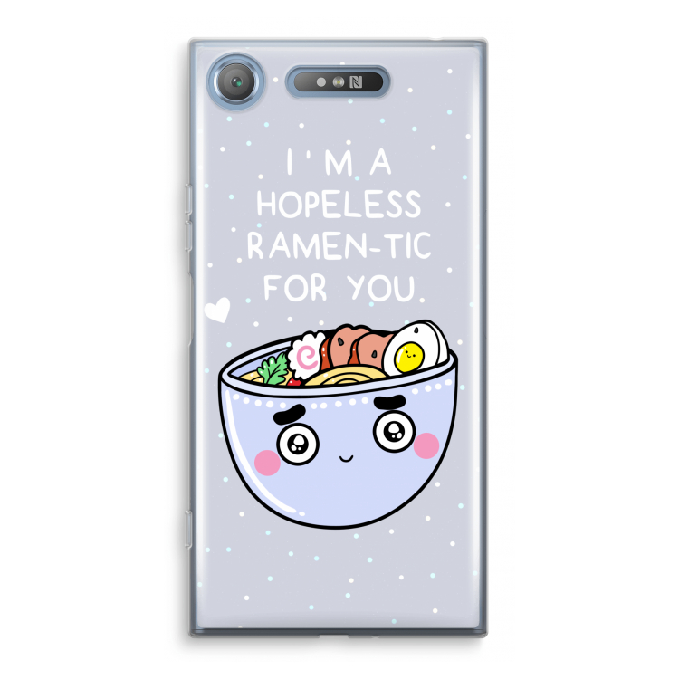 I'm A Hopeless Ramen-Tic For You: Sony Xperia XZ1 Transparant Hoesje