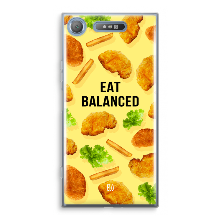 Eat Balanced: Sony Xperia XZ1 Transparant Hoesje